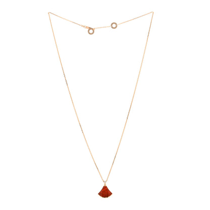 Bulgari 18K Rose Gold Diamond Carnelian Divas' Dream Pendant Necklace 2 of 3