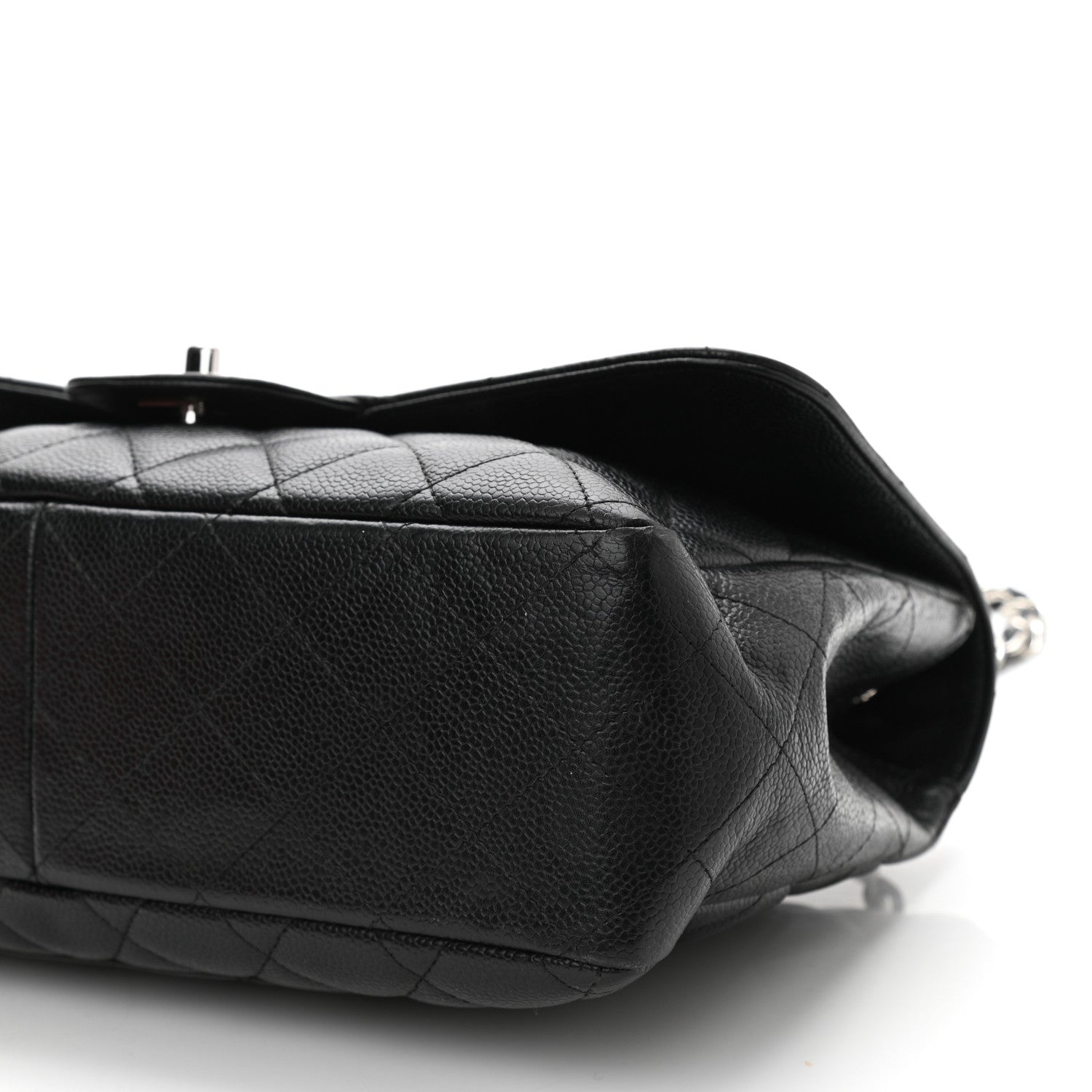 Chanel Caviar Quilted Jumbo Single Flap Black 10 of 11