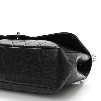 Chanel Caviar Quilted Jumbo Single Flap Black 10 of 11