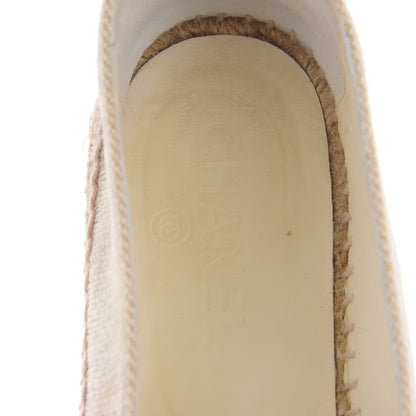 Chanel Toile Sequin CC Espadrilles 40 Beige Black 11 of 11