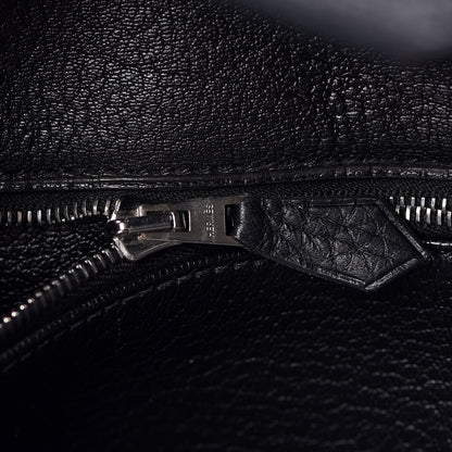 Hermes Taurillon Clemence Birkin 35 Black 16 of 32
