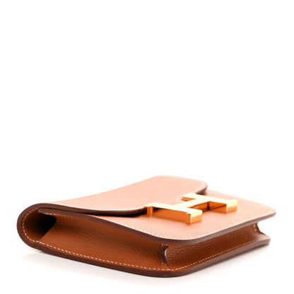 Hermes Evercolor Constance Slim Wallet Gold 5 of 12
