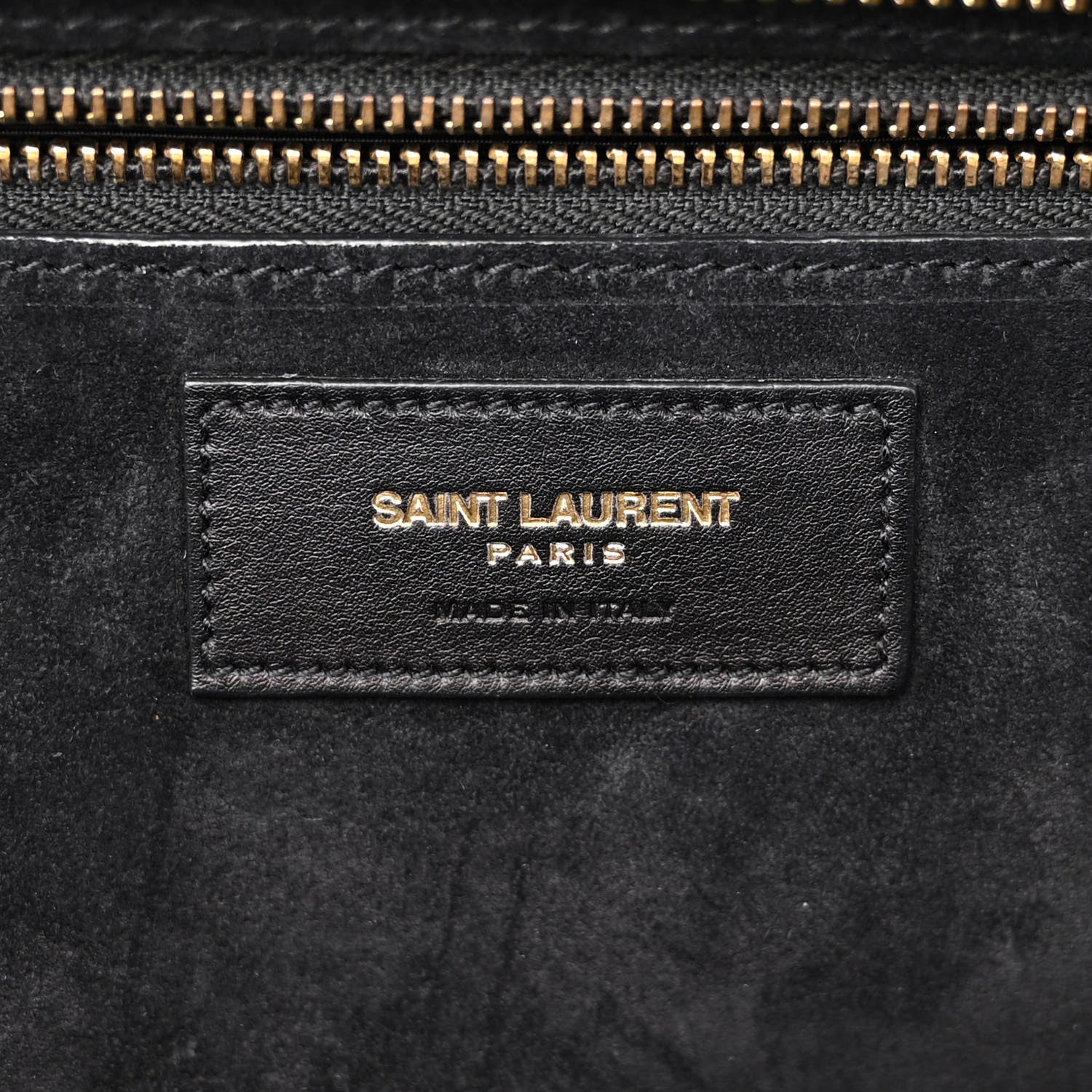 Saint Laurent Calfskin Small Cabas Rive Gauche Bag Black Red Yellow White 6 of 16