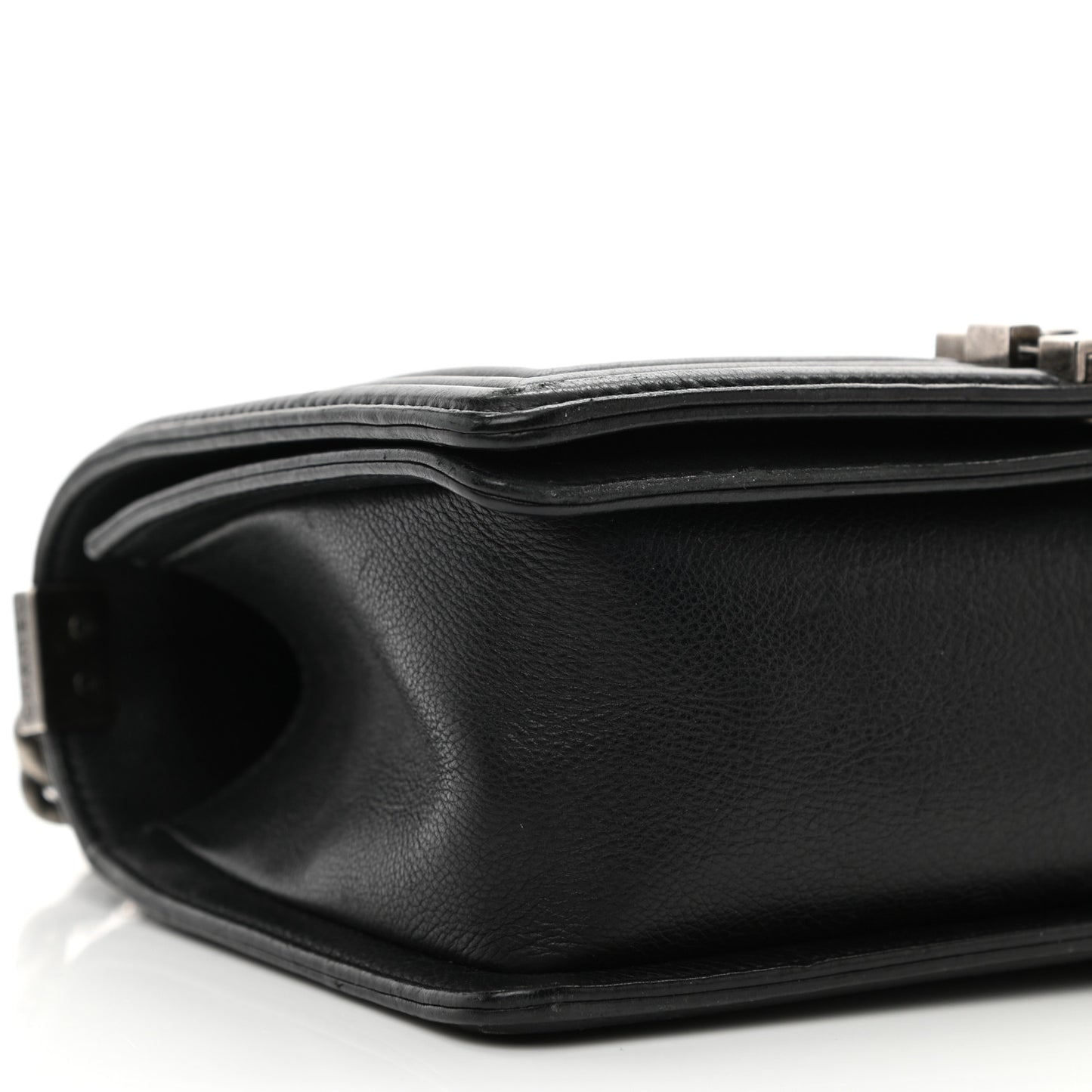 Calfskin Quilted Medium Boy Flap Black