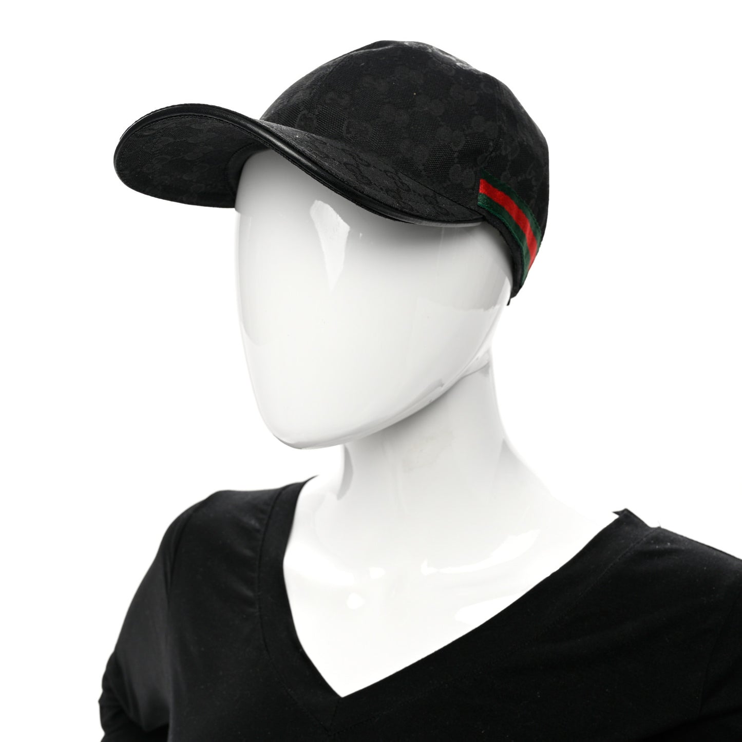 Monogram Web Baseball Hat L Black