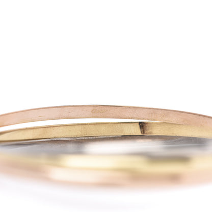Cartier 18K Pink Yellow White Gold Trinity Bangle Bracelet 64 4 of 5