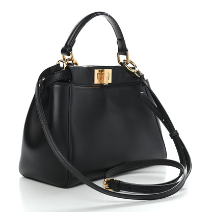 Fendi Nappa Mini Peekaboo Iconic Satchel Black 3 of 9