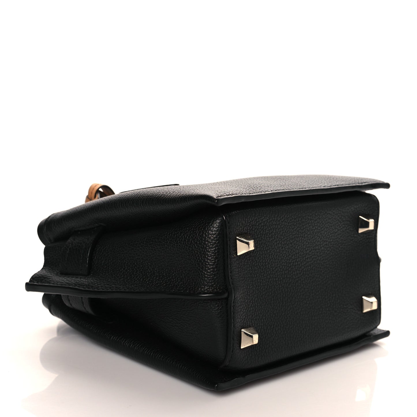 Grained Calfskin Mini Milla Tote Black
