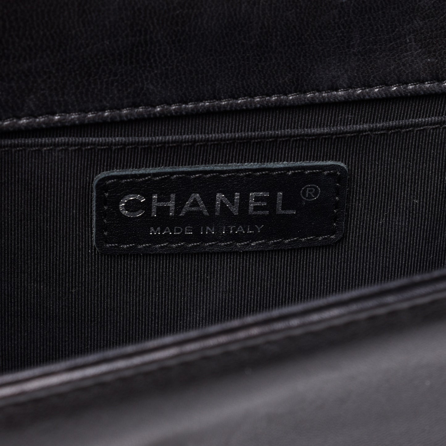 Calfskin Quilted Medium Boy Flap Black