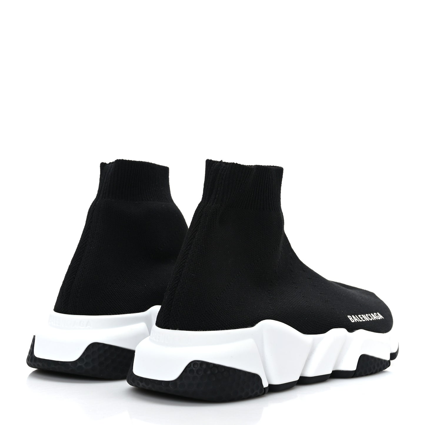 Neoprene Knit Womens Speed Sneakers 36 Black White