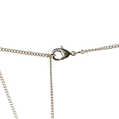 Chanel Metal Crystal Logo Bird Cage Necklace Gold 5 of 7