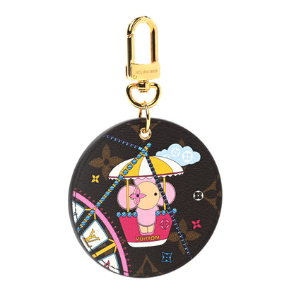 Louis Vuitton Monogram 2020 Christmas Animation Big Wheel Bag Charm Key Ring Rose Ballerine 1 of 5