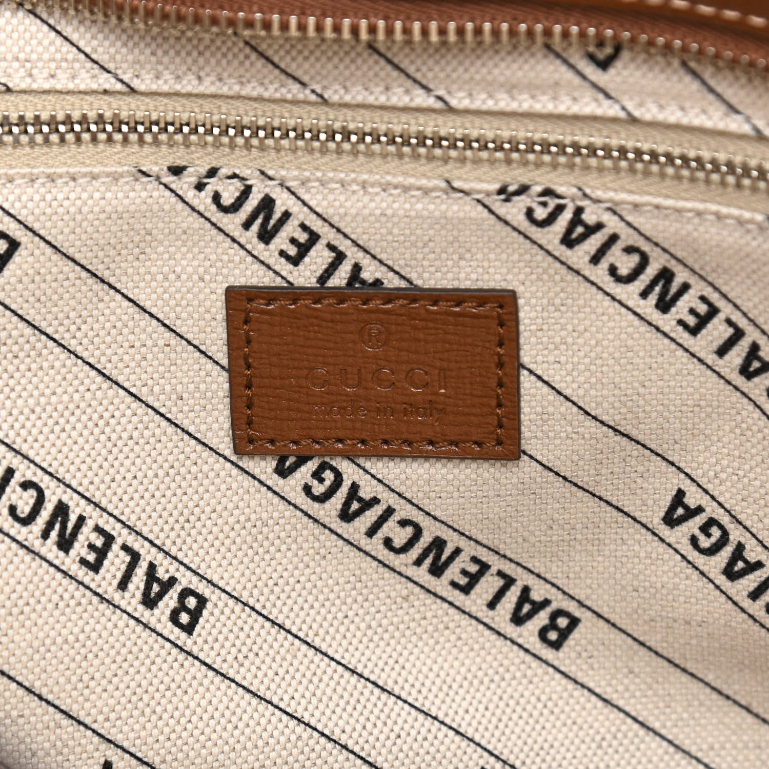 Balenciaga X GUCCI GG Monogram Azalea Calfskin Neo Classic Silver Hardware Medium City Beige Ebony Brown Sugar 6 of 9