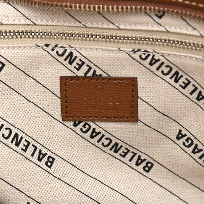 Balenciaga X GUCCI GG Monogram Azalea Calfskin Neo Classic Silver Hardware Medium City Beige Ebony Brown Sugar 6 of 9