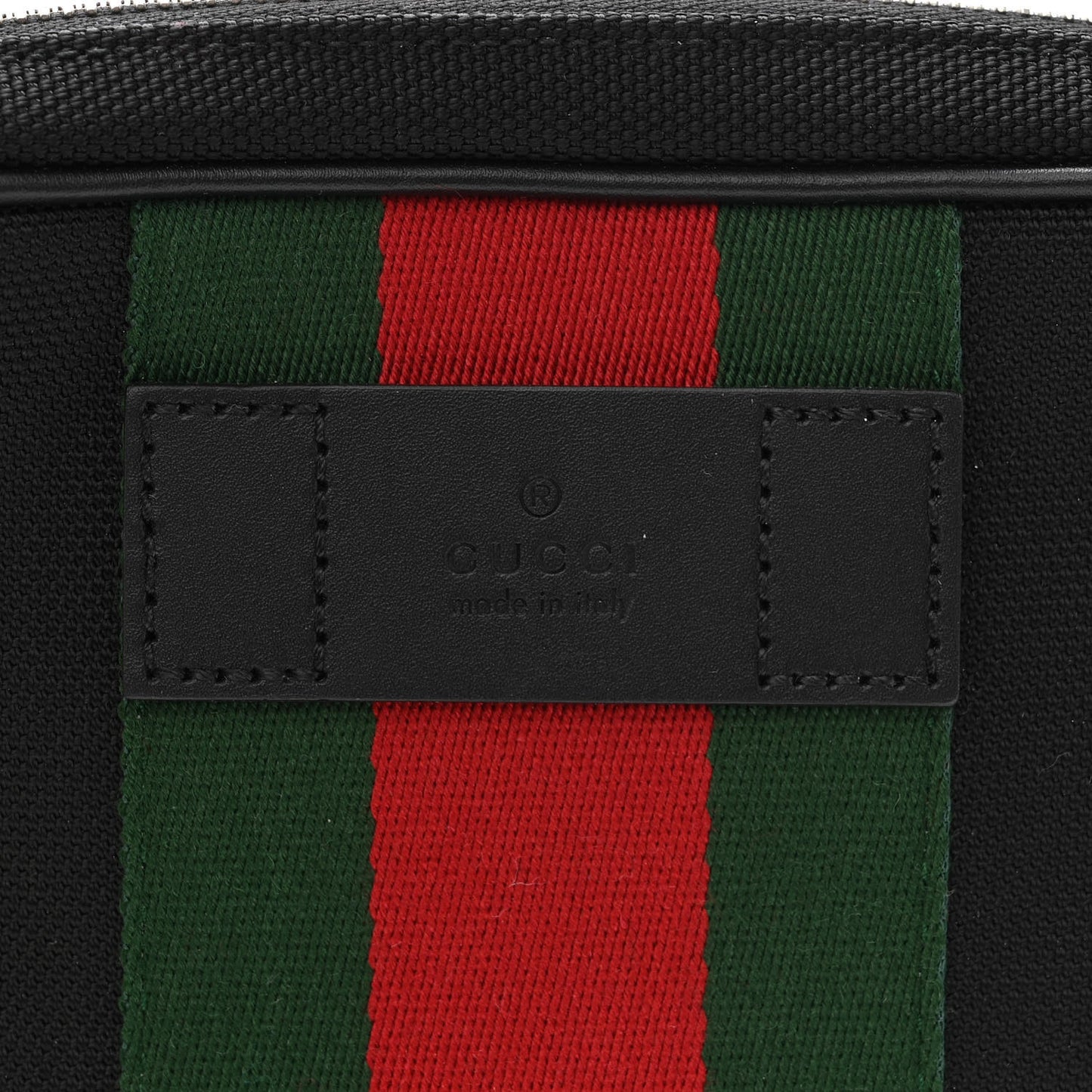 Canvas Web Slim Belt Bag Black