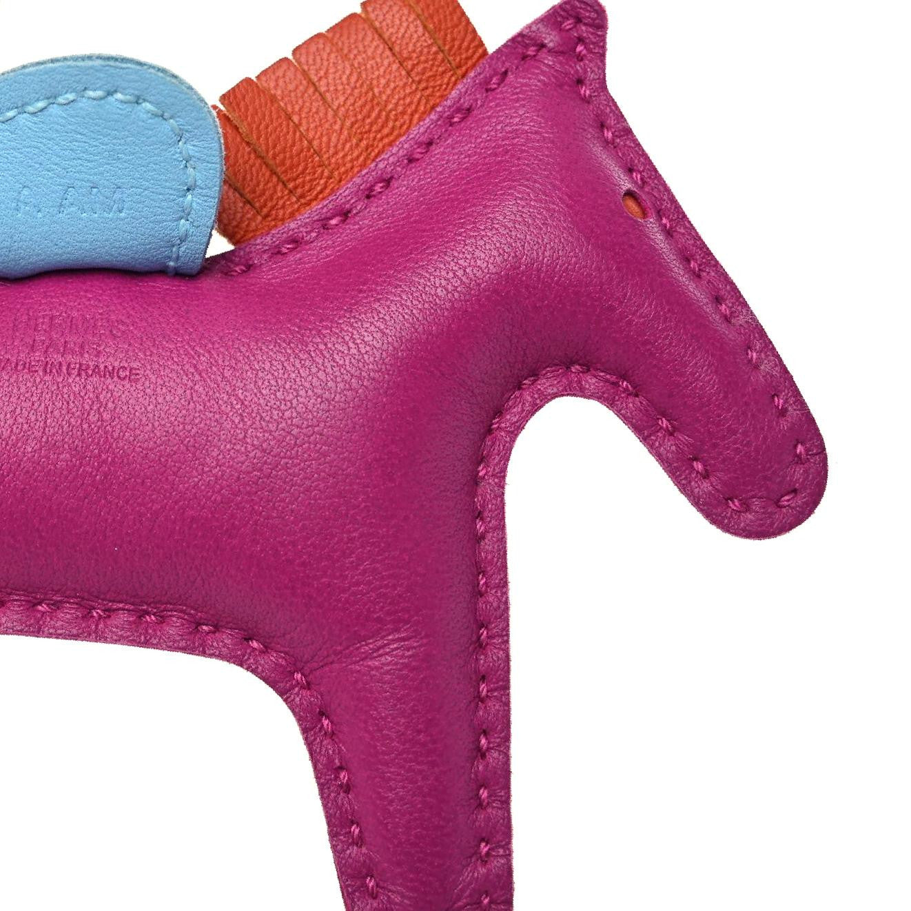 Milo Lambskin Grigri Rodeo Horse Bag Charm PM Rose Pourpre Cornaline Celeste