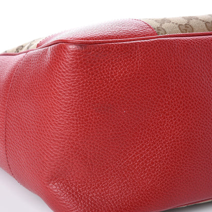 Gucci Monogram Bree Zippered Tote Beige Red 14 of 14