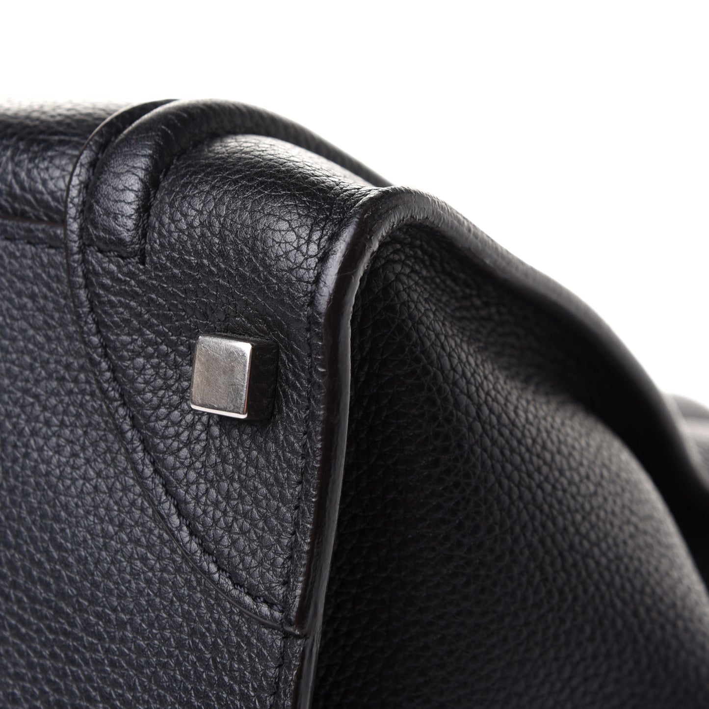 Drummed Calfskin Mini Luggage Black