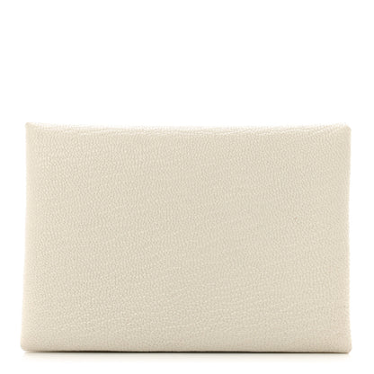 Hermes Chevre Mysore Calvi Duo Card Case Mushroom 1 of 7