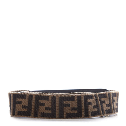 Fendi Ribbon Vitello Century FF 1974 Flat Studded Strap You Fango Marrone Ebano 2 of 6