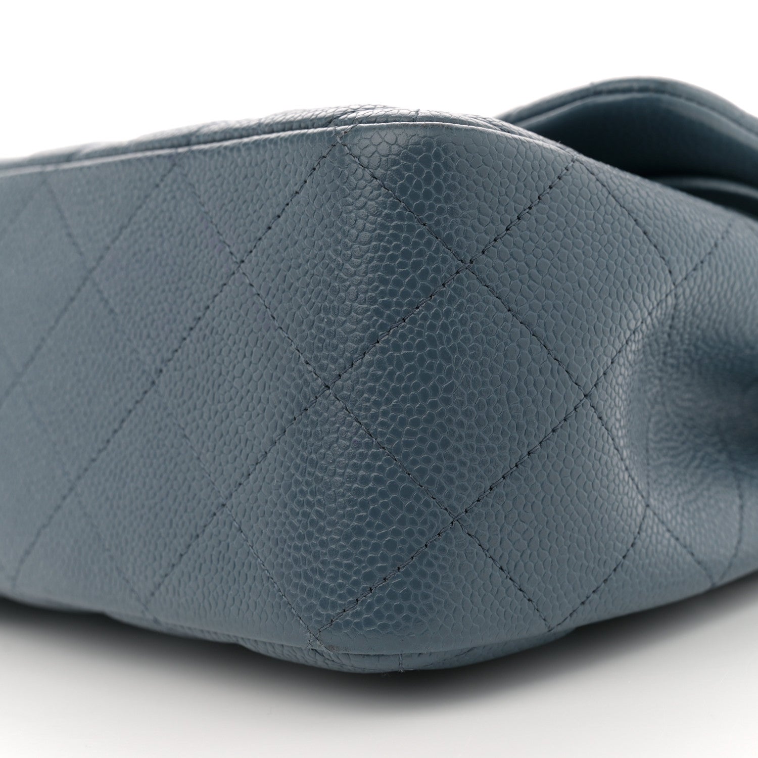 Chanel Caviar Quilted Jumbo Double Flap Blue 10 of 10