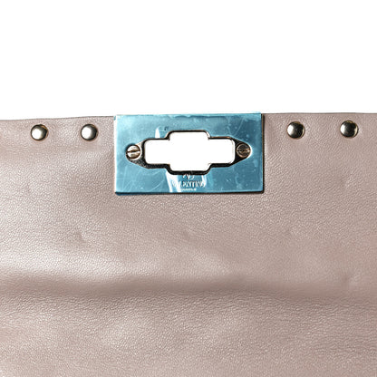 Valentino Garavani Lambskin Rockstud Spike Wallet on Chain Poudre 7 of 13