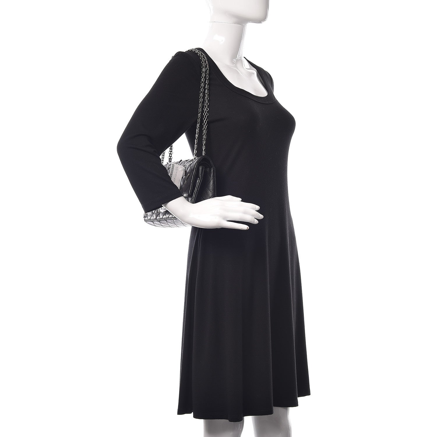 Chanel Calfskin Quilted Spoon Charms Brasserie 2.55 Reissue 225 Flap Black 3 of 13
