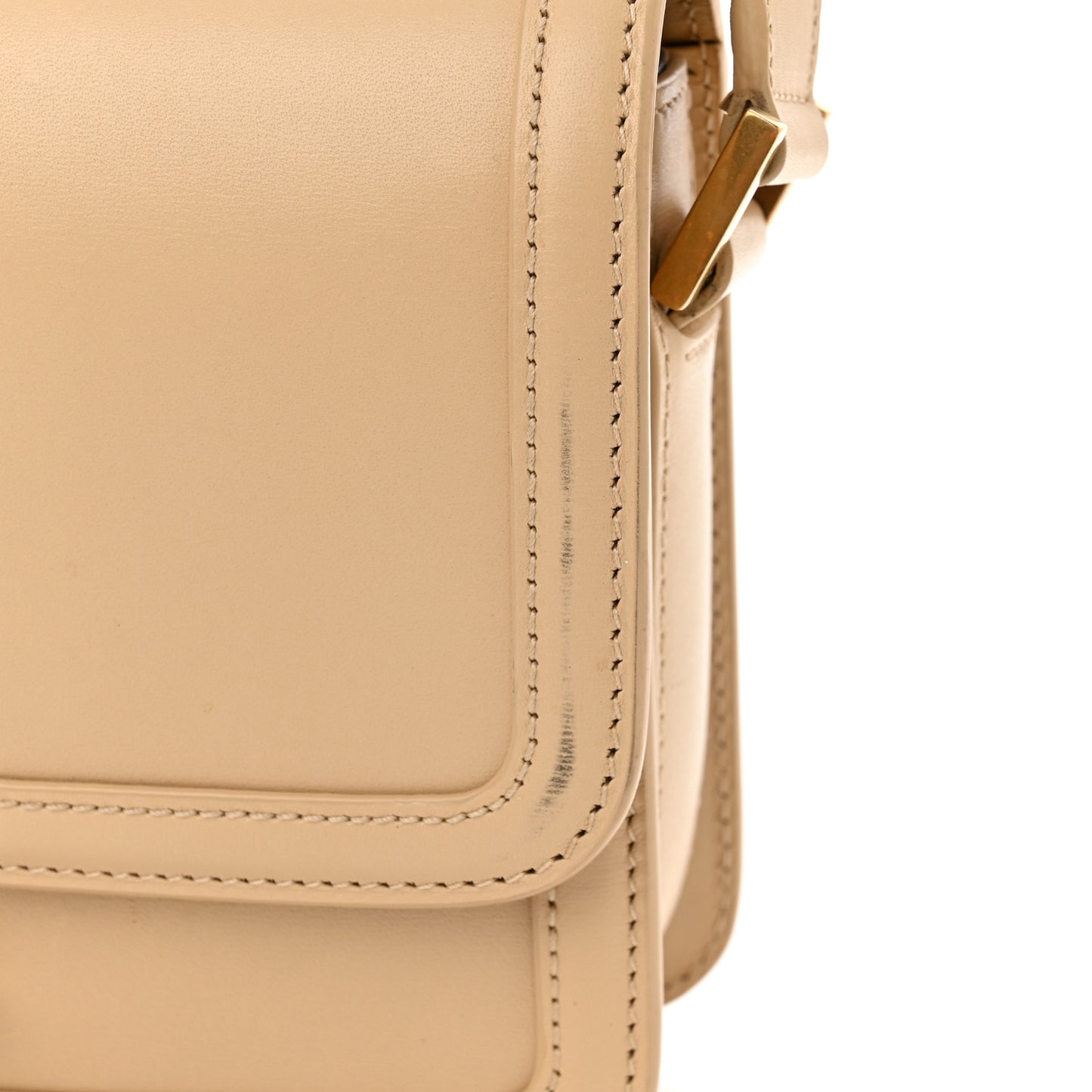 Smooth Calfskin Small Solferino Satchel Ivory Natural