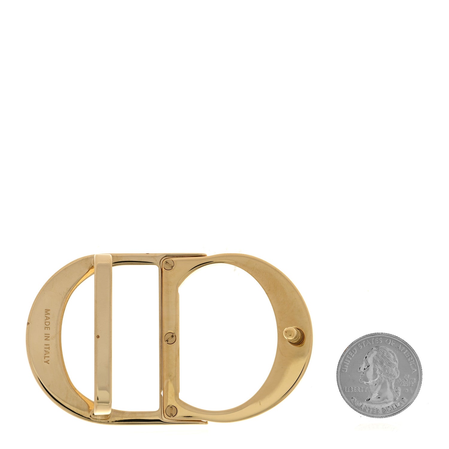 Christian Dior Metal CD Icon 40mm Belt Buckle Gold 1860700