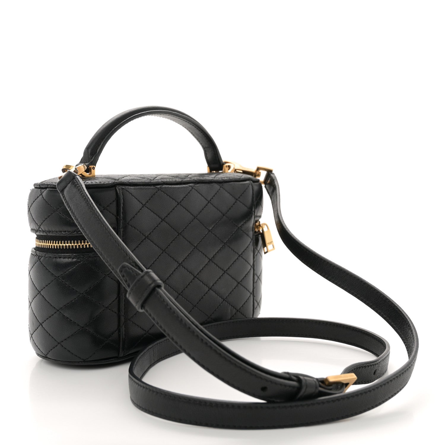 Saint Laurent Lambskin Quilted Mini Gaby Vanity Case Black 3 of 13