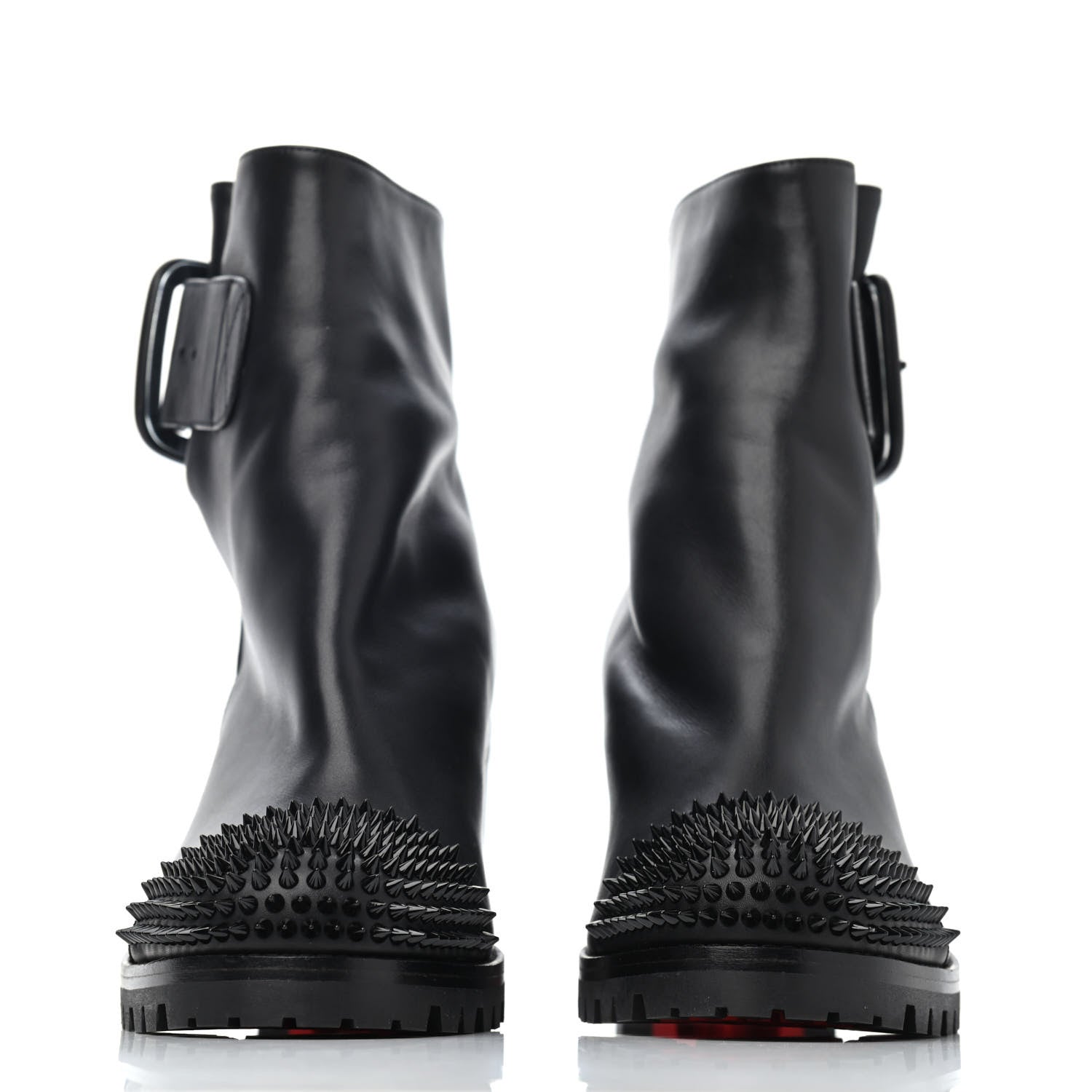 Christian Louboutin Calfskin Spikes Olivia 70 Snow Boots 40 Black 2 of 4