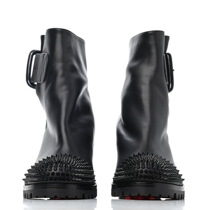 Christian Louboutin Calfskin Spikes Olivia 70 Snow Boots 40 Black 2 of 4