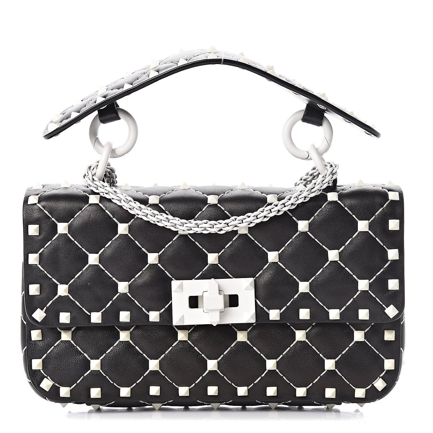 Valentino Garavani Lambskin Small Free Rockstud Spike Shoulder Bag Black 1 of 21
