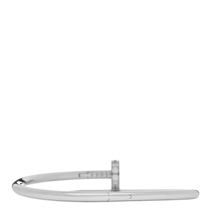 Cartier 18K White Gold Diamond Juste Un Clou Bracelet 17 2 of 5