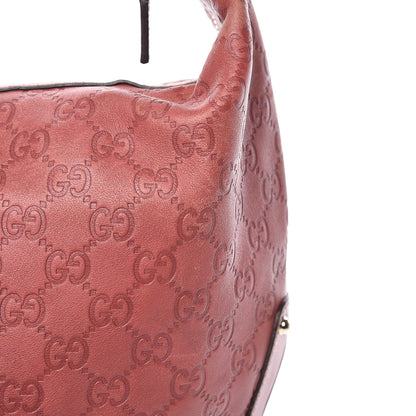 Gucci Guccissima Large Biba Studded Hobo Red 9 of 12