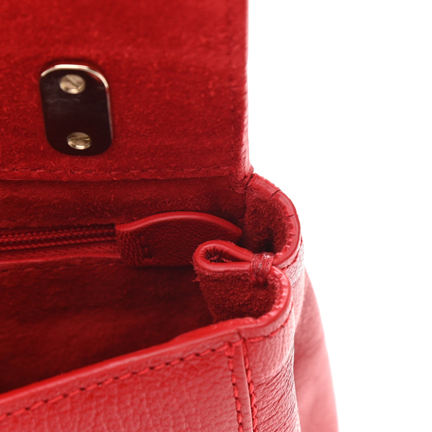 Mulberry Glossy Goatskin Small Lily Flap Red 9 of 13