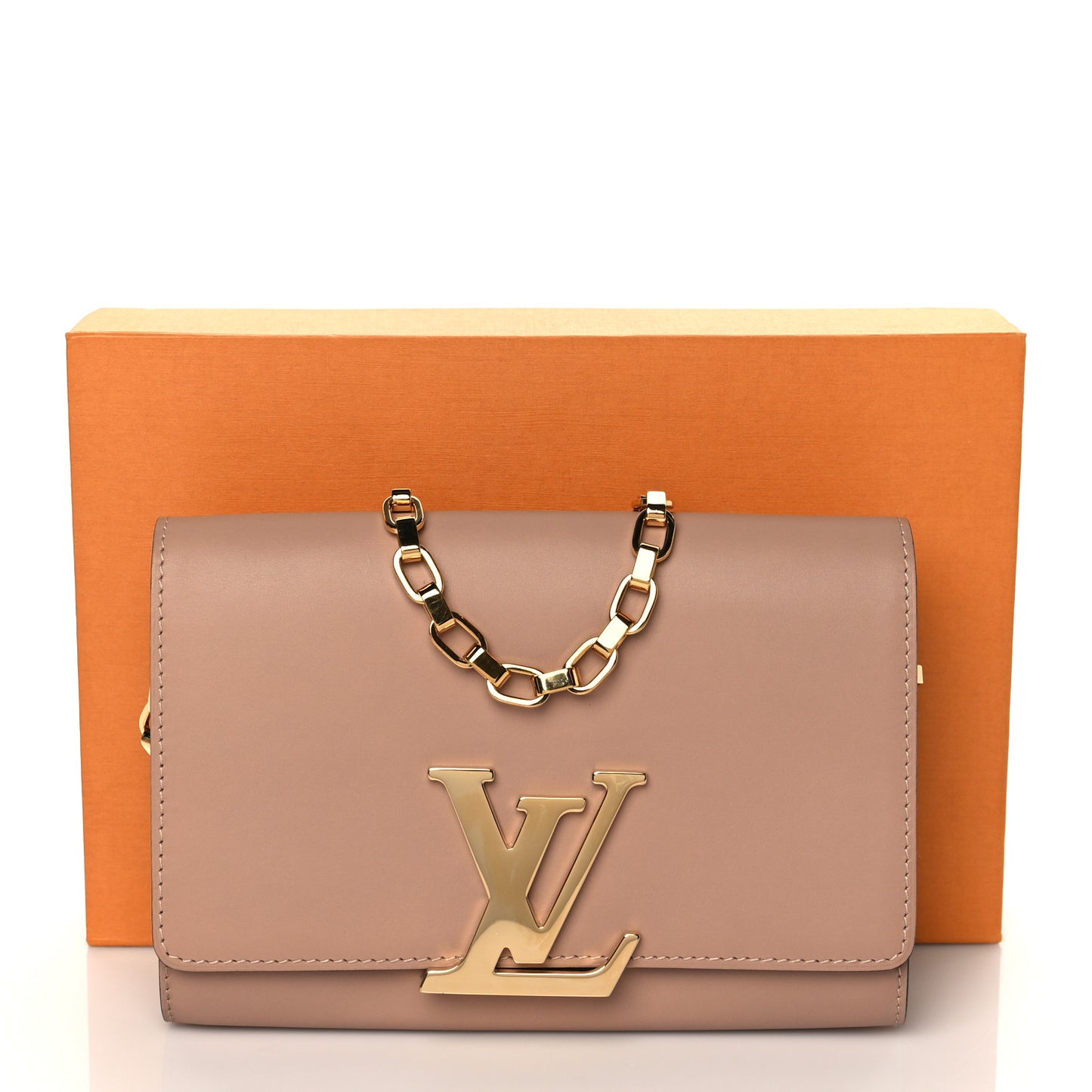 Calfskin Chain Louise MM Nude