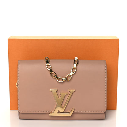 Louis Vuitton Calfskin Chain Louise MM Nude 10 of 10