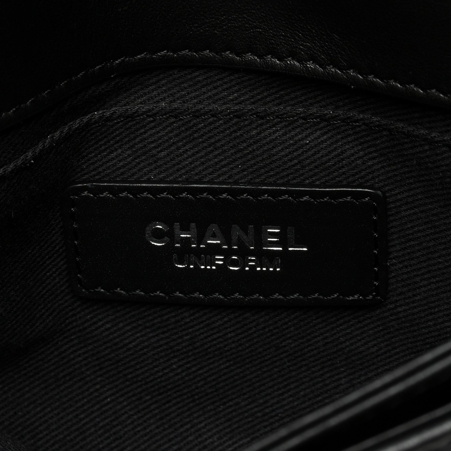 Chanel Calfskin Quilted CC Uniform Flap Belt Bag Black 7 of 11