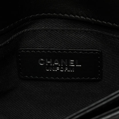Chanel Calfskin Quilted CC Uniform Flap Belt Bag Black 7 of 11