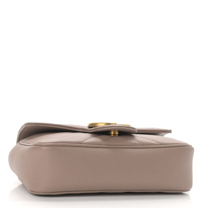 Gucci Calfskin Matelasse Super Mini GG Marmont Shoulder Bag Porcelain Rose 4 of 9