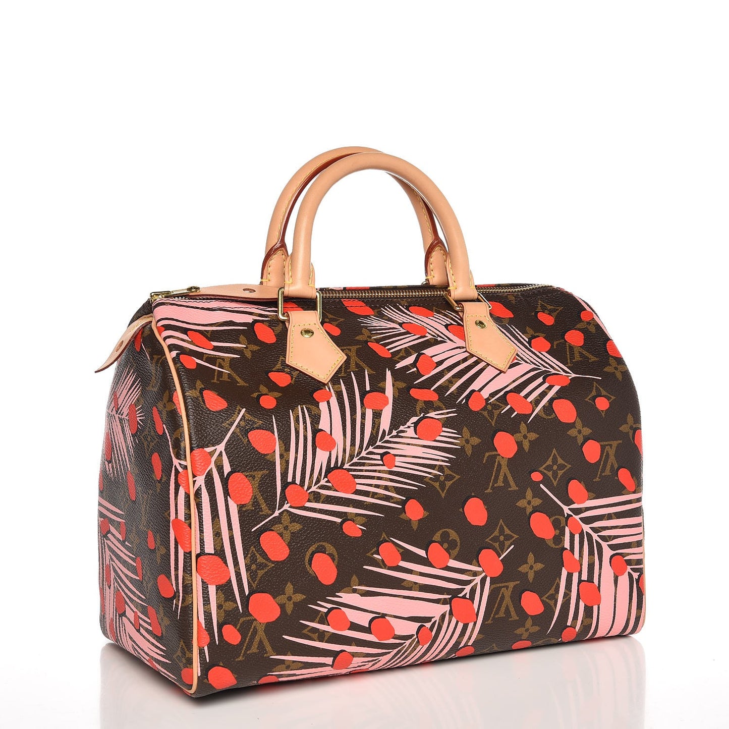 Monogram Jungle Dots Speedy 30 Sugar Pink Poppy