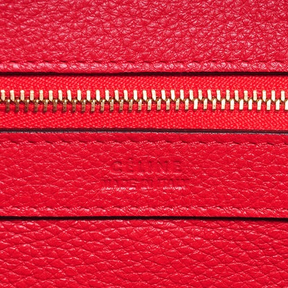 Celine Grained Calfskin Medium Horizontal Cabas Phantom Vermillion 6 of 8