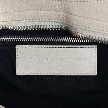 Balenciaga Agneau Canvas Floral Giant 21 Silver Hardware City White 5 of 7