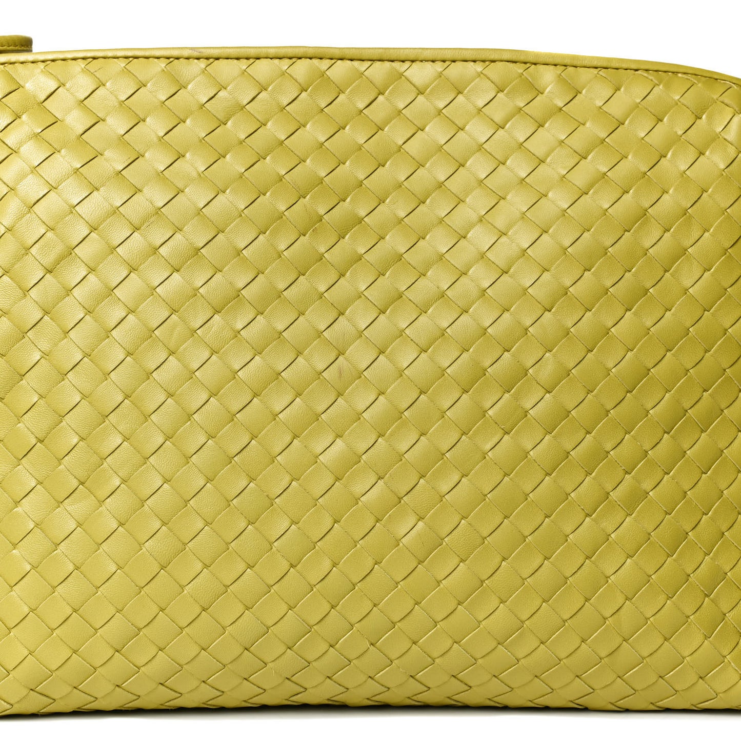 Nappa Intrecciato Pillow Crossbody Messenger Chartreuse