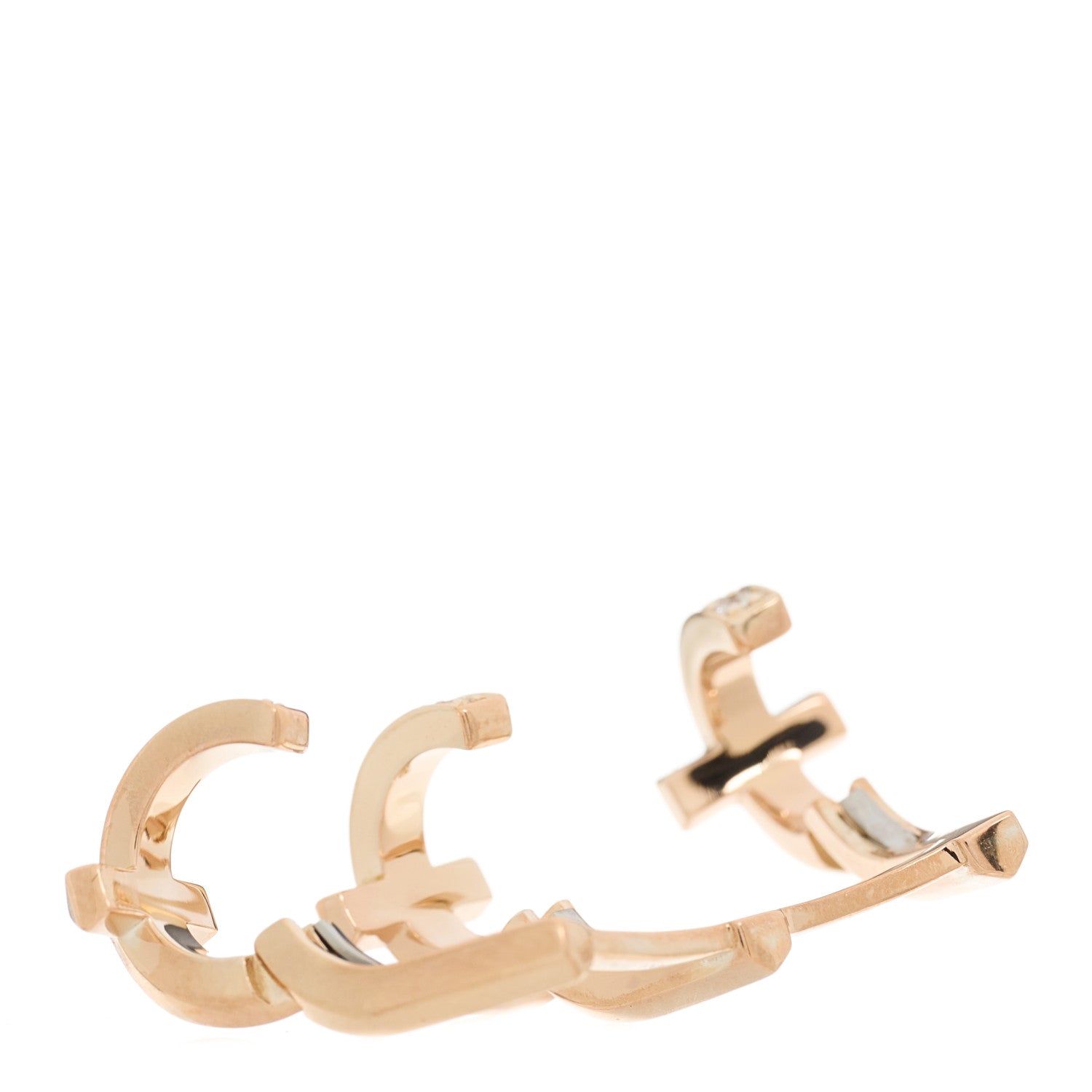 Tiffany 18K Rose Gold Diamond T T1 Ear Cuff Earring 12 of 15