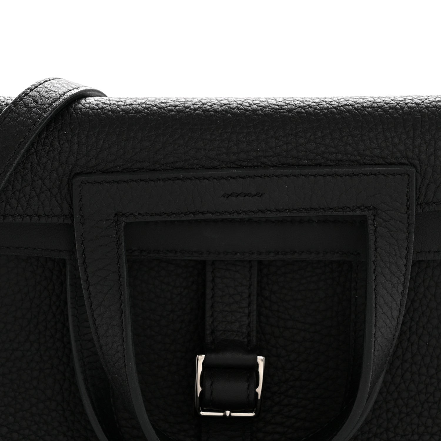 Hermes Taurillon Clemence Halzan 25 Black 8 of 13