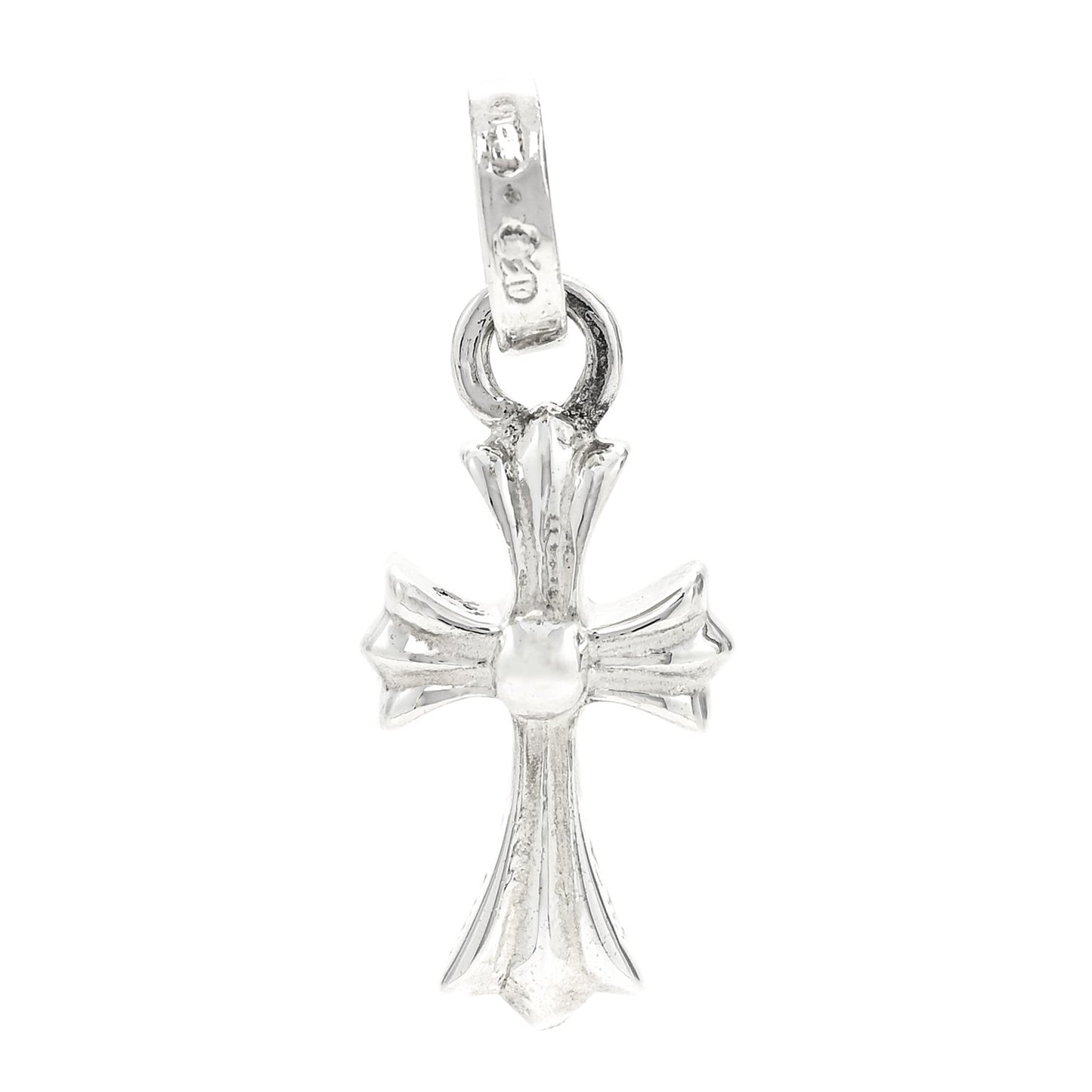 Sterling Silver Baby Fat Cross Pendant