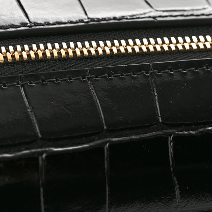 Chanel Calfskin Crocodile Embossed Crococo Exoticoco Long Vanity With Chain Black 11 of 12
