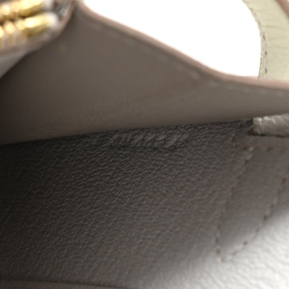 Hermes Ostrich Kelly Wallet To Go Gris Perle 6 of 9